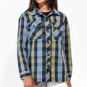 Women's Empyre Brand Plaid Heavy Weight Flannel Shirt From Zumiez Size Medium